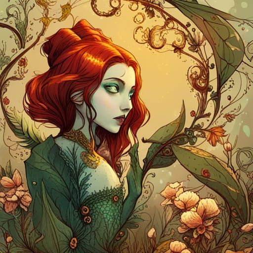Luminous Poison Ivy Digital Painting