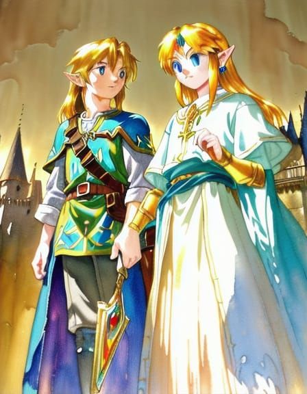 Heroic Couple in Castle: Fantasy Concept Art