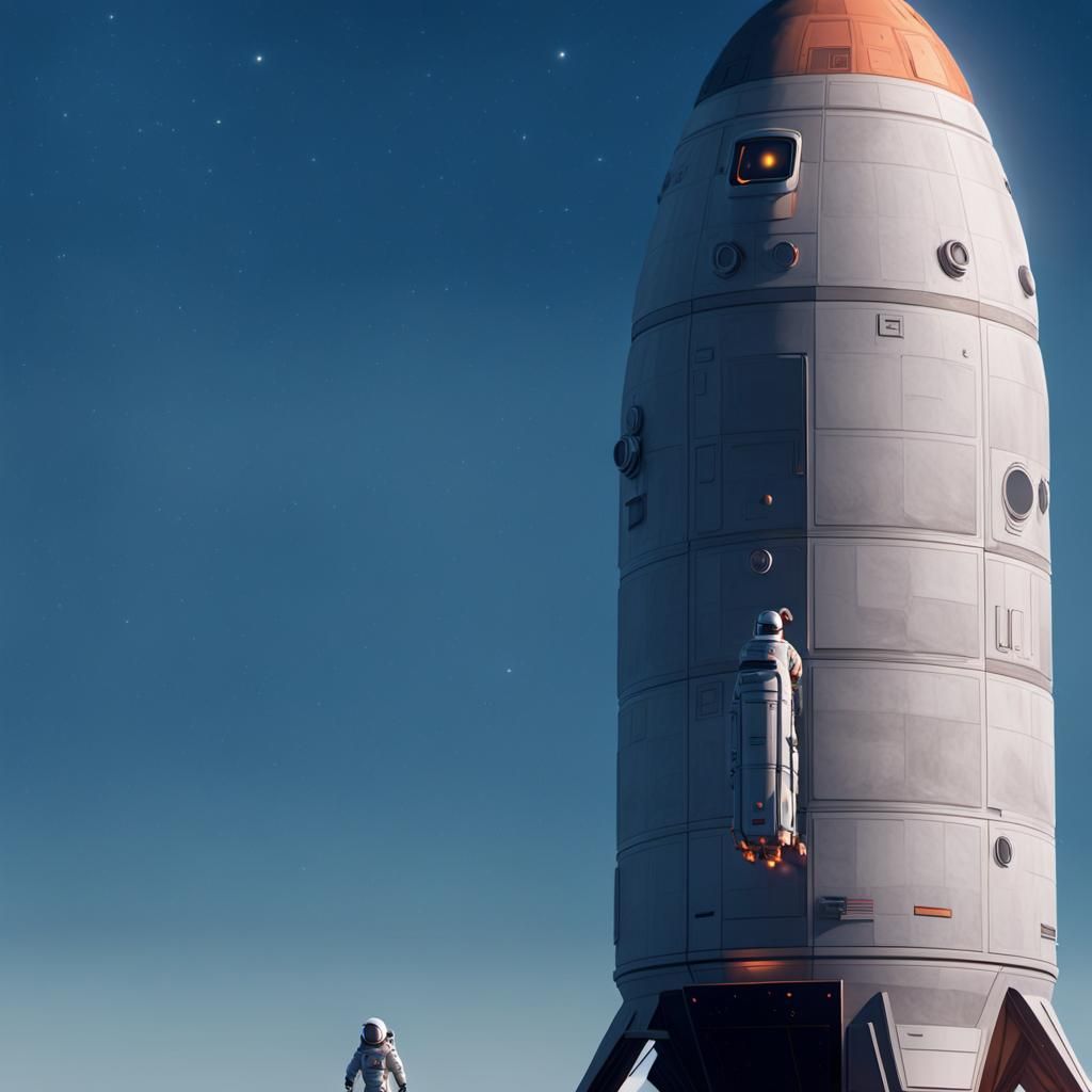 Astronaut on Mars in Vivid 3D Animation Style