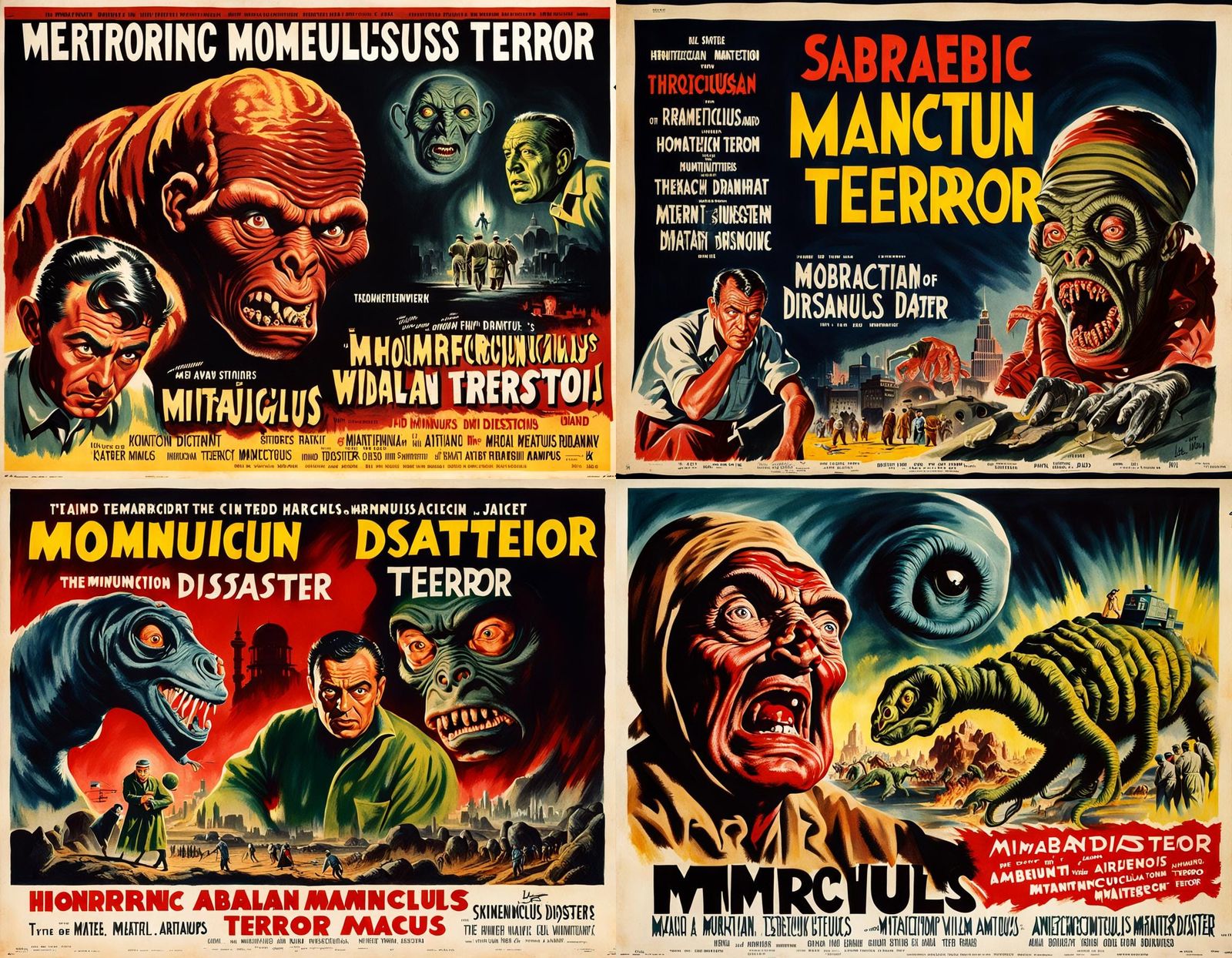 Horrific Arabian Mutant: 1950s Movie Poster