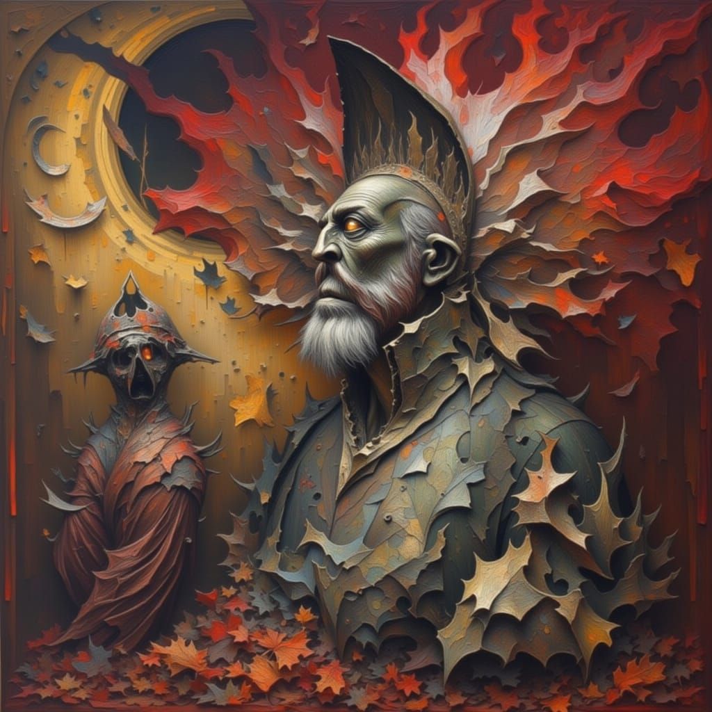 Textured Figure Painting with Impasto and Loss Theme