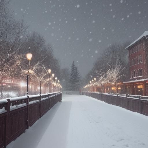 Simple AI Image of Falling Snow