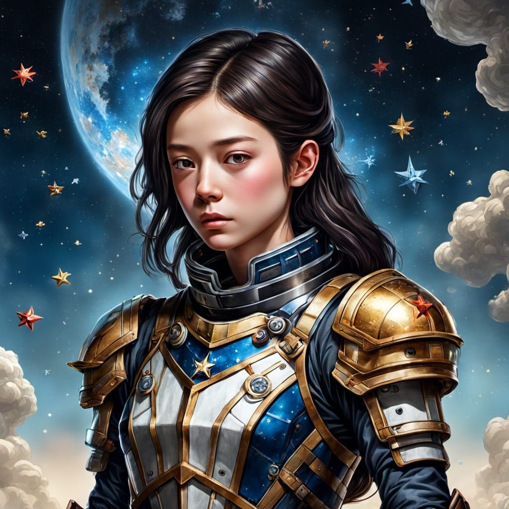 Cosmic Celestial Bodies Shine in Space