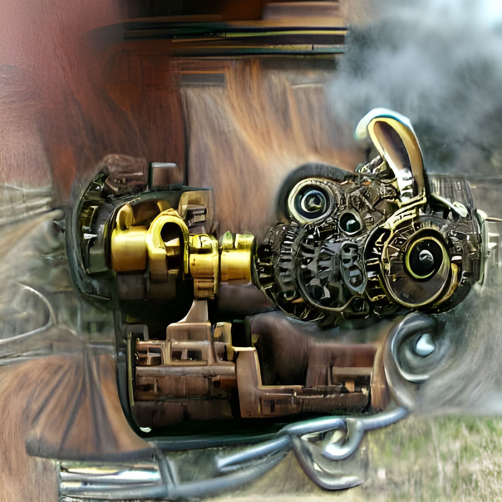 Steampunk Secret Lock and Key Engine