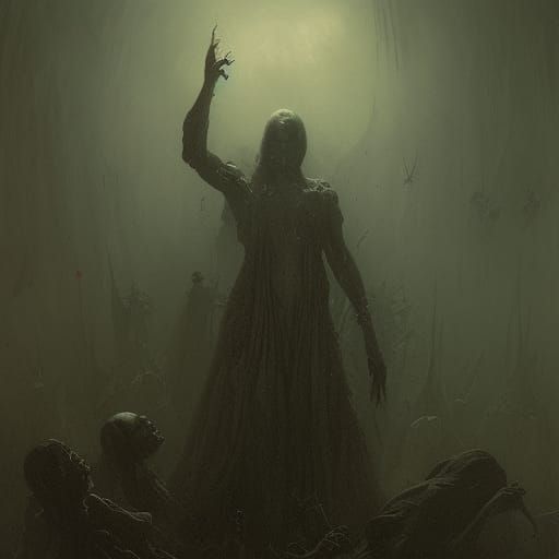 Dark Death: A Gothic Horror Illustration