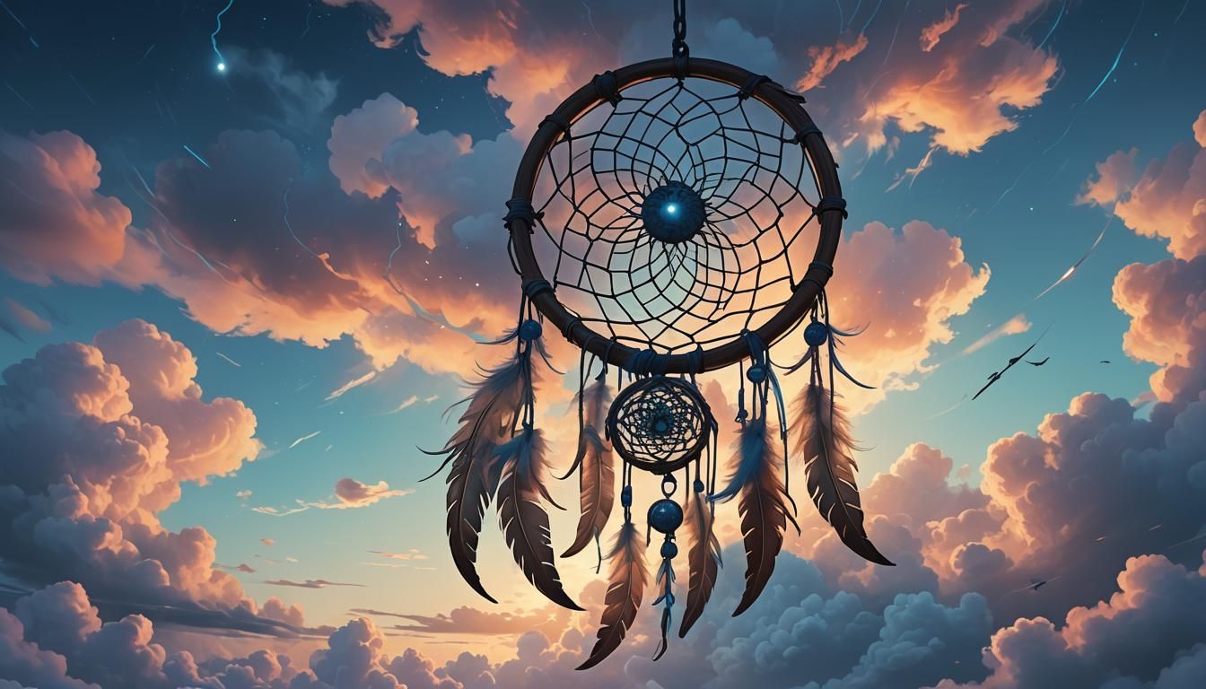 Mystical Dreamcatcher in Fantasy Illustration Style