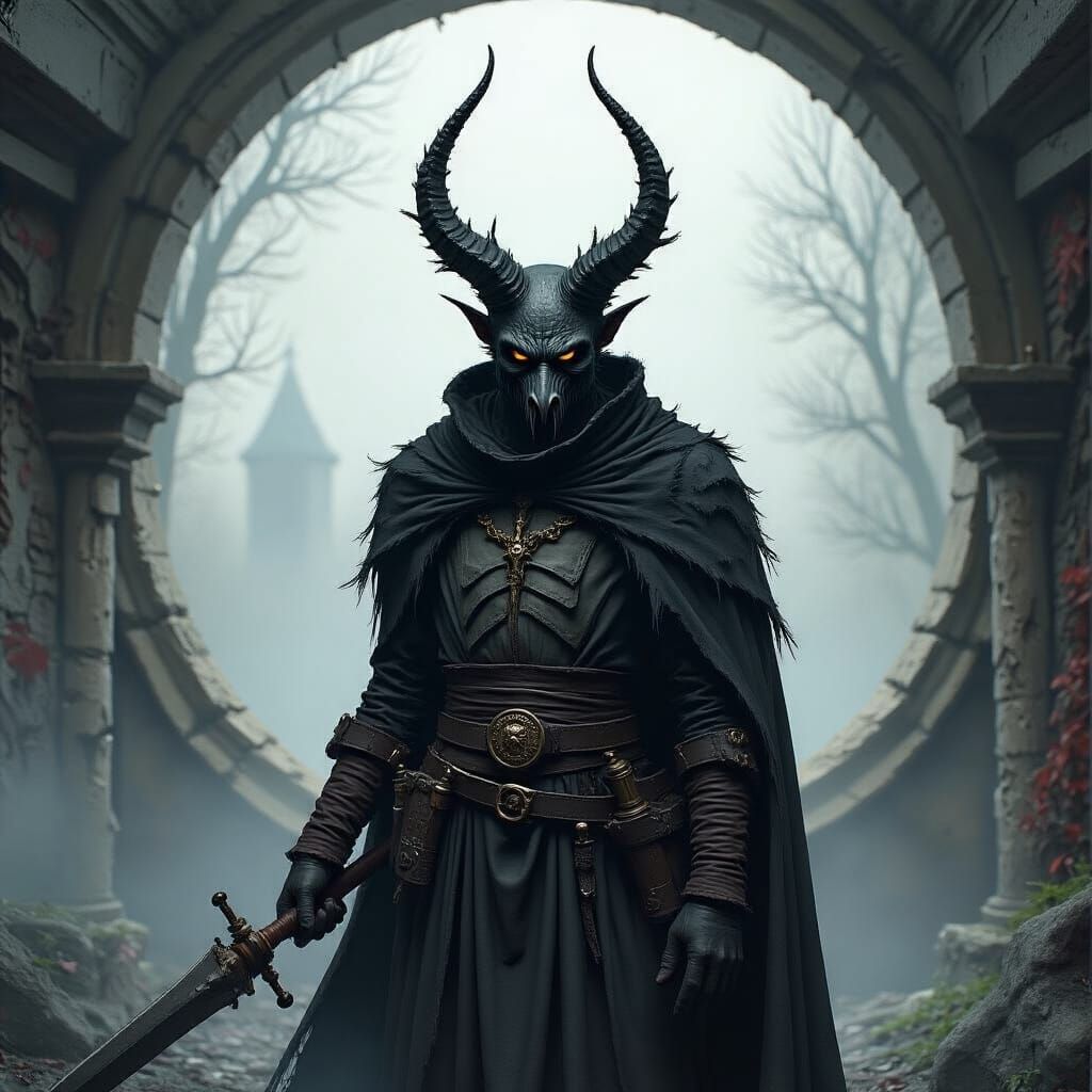 Studio Harcourt Style Grimdark Portrait