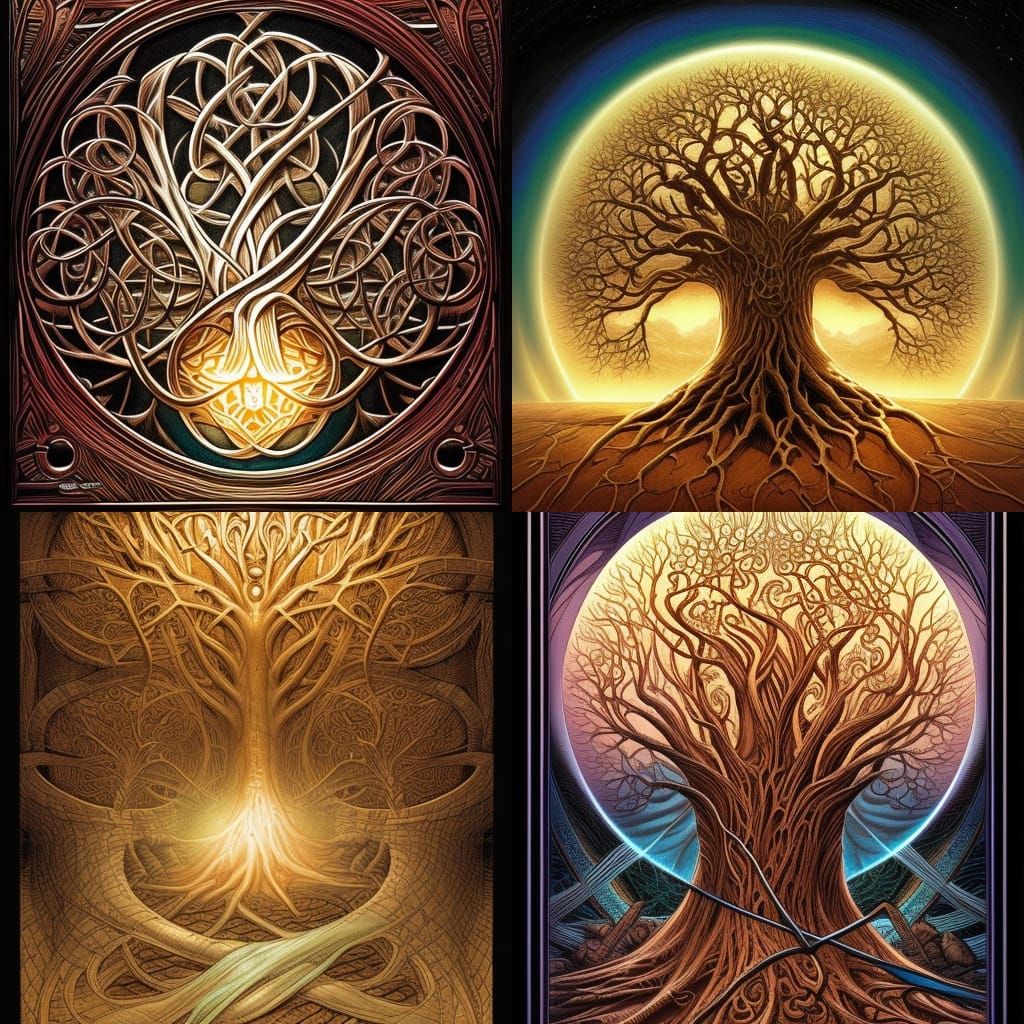 Tree of Life Transformation in Comic Book Style