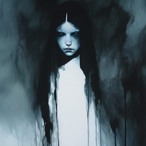 Ethereal Darkness Inspired by Watercolor Techniques