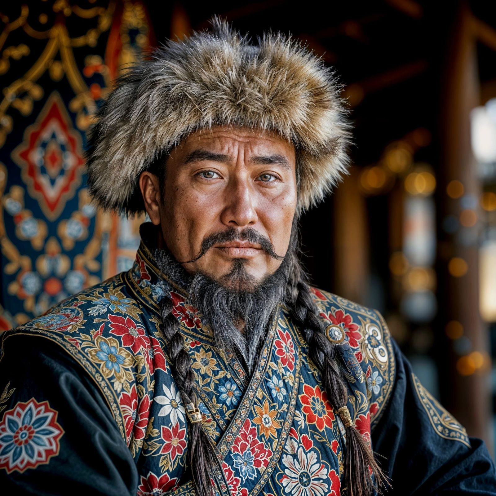 Portrait of Genghis Khan, Mongolian Emperor