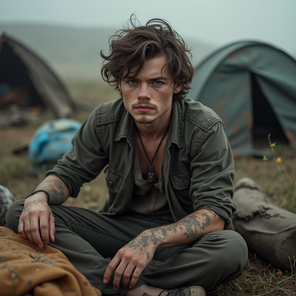 Harry Styles, Homeless in Tattered Realism