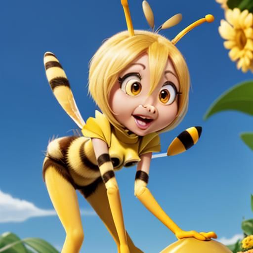 Maya the Bee Digital Art Rendering