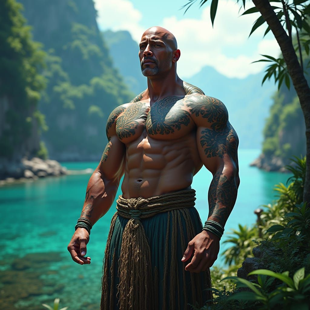 Demigod Dwayne Johnson Embodies Polynesian Heroism on Vibran...