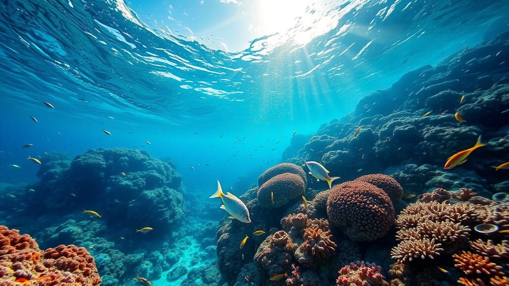 Breathtakingly Detailed Underwater Scene of the Great Barrie...