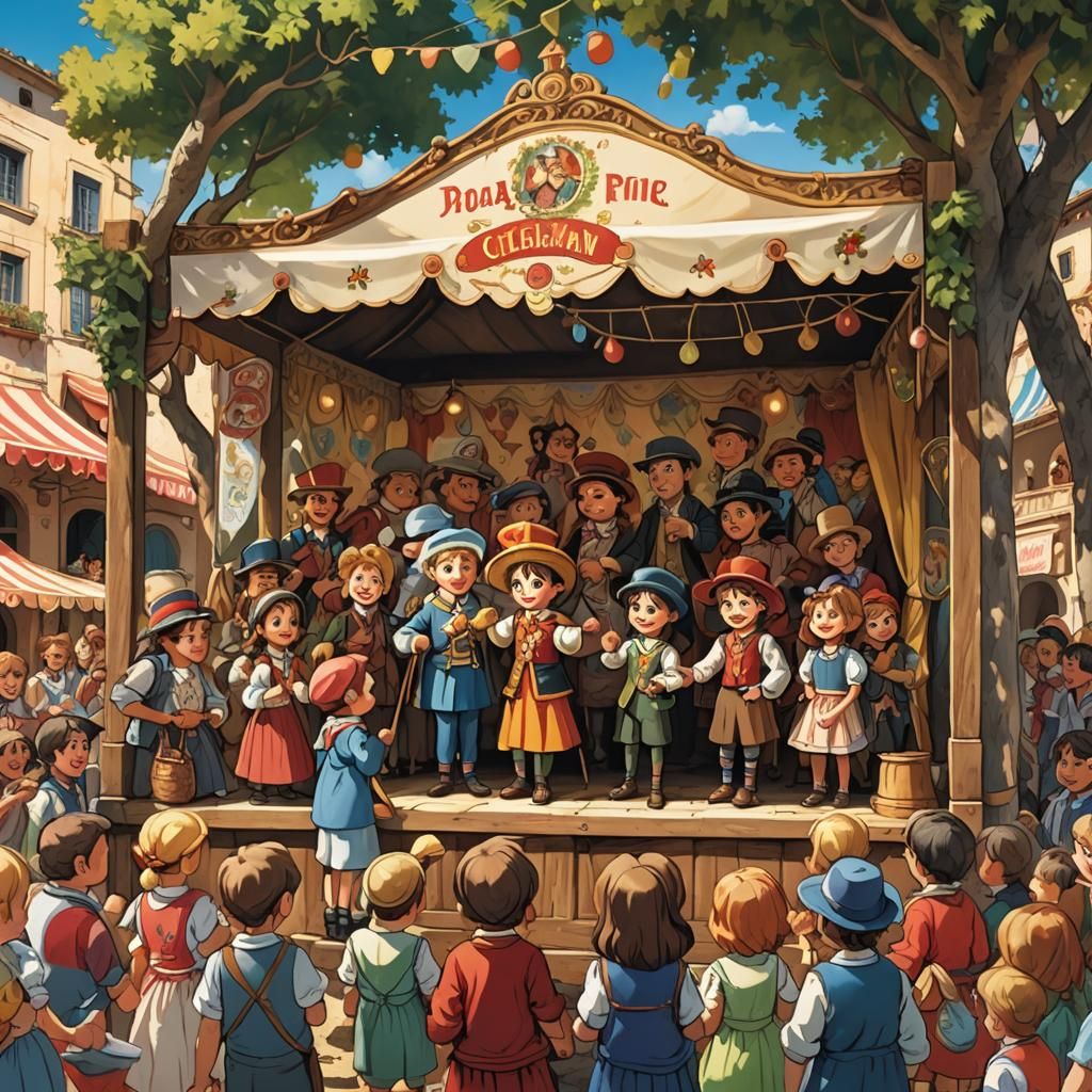 Sicilian Puppet Show at Italian Fair: Anime Style