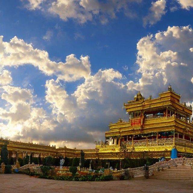 Heavenly Palace in Glorious Sunshine