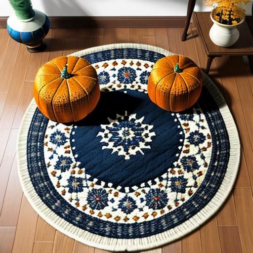 Autumnal Domestic Scene with Orange Accents