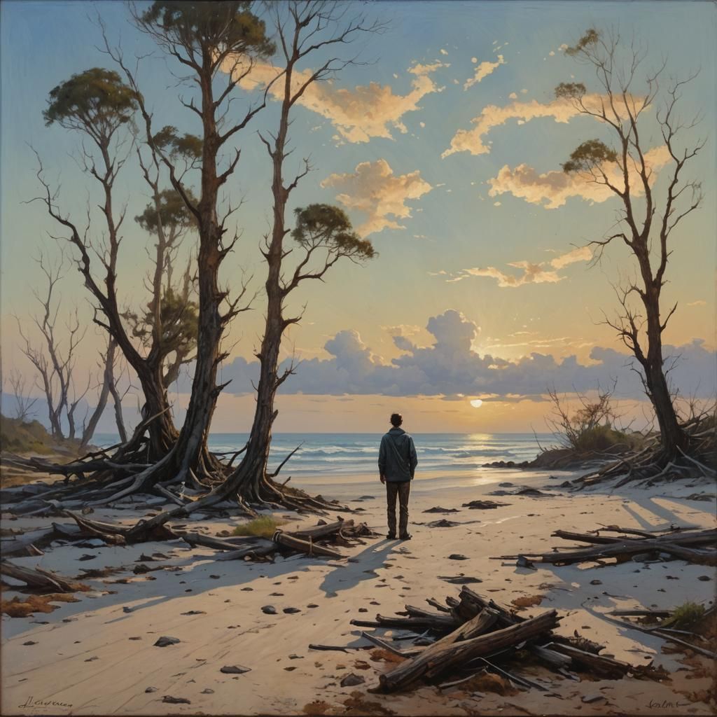 Empty Space Oil Painting: A Meditation on Loss