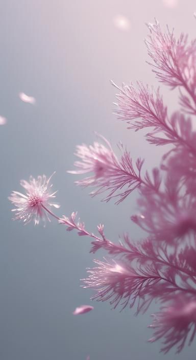 Crystal Sakura Flower in Ethereal Light