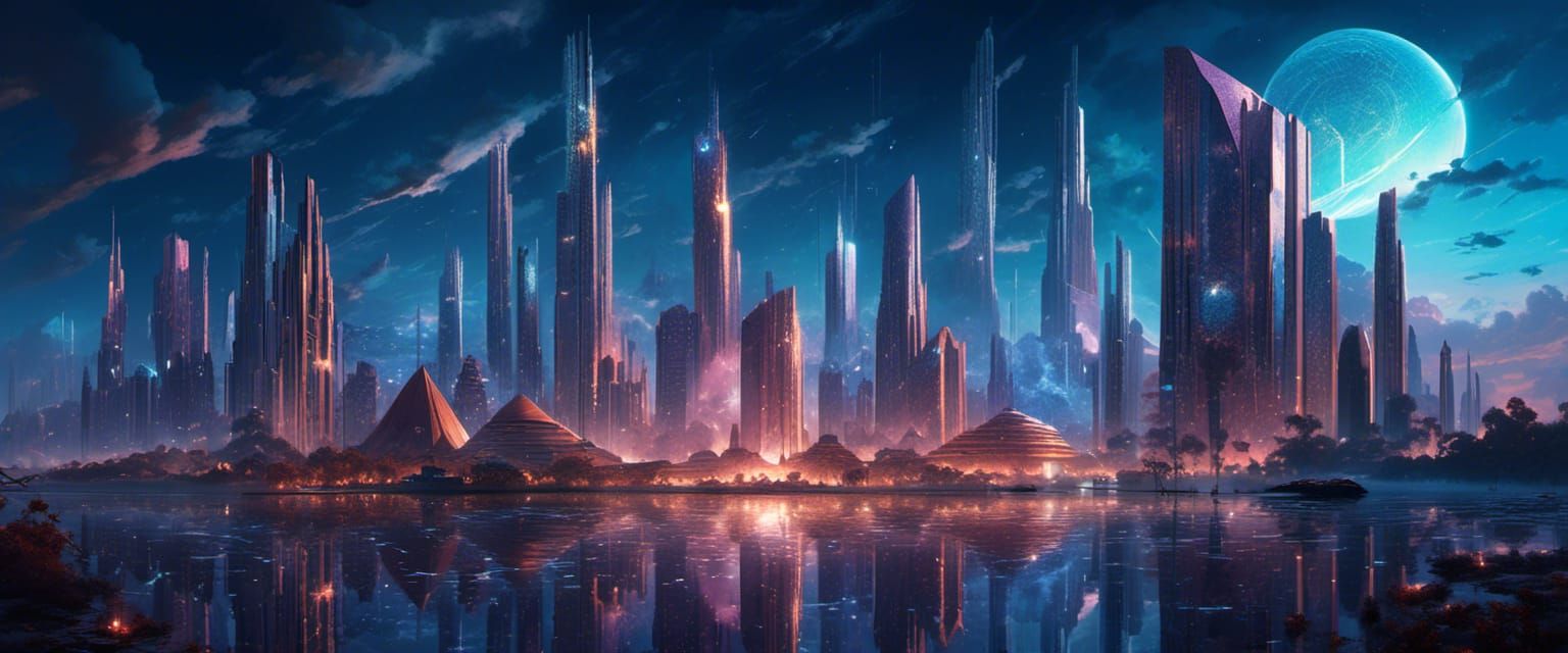 Cyberpunk Architectural Dreams in a Futuristic Metropolis