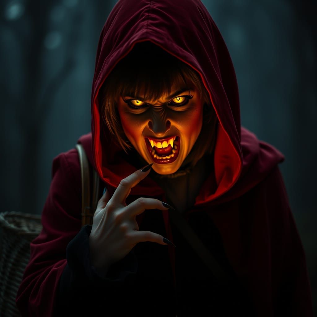 Fierce Red Riding Hood Transforms into Supernatural Creature