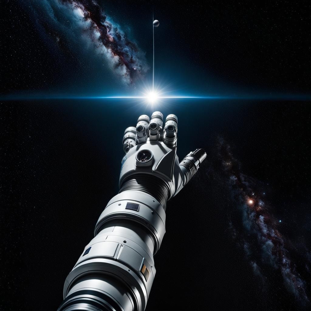 Astronaut Reaching for Stars: Photorealistic CGI Masterpiece