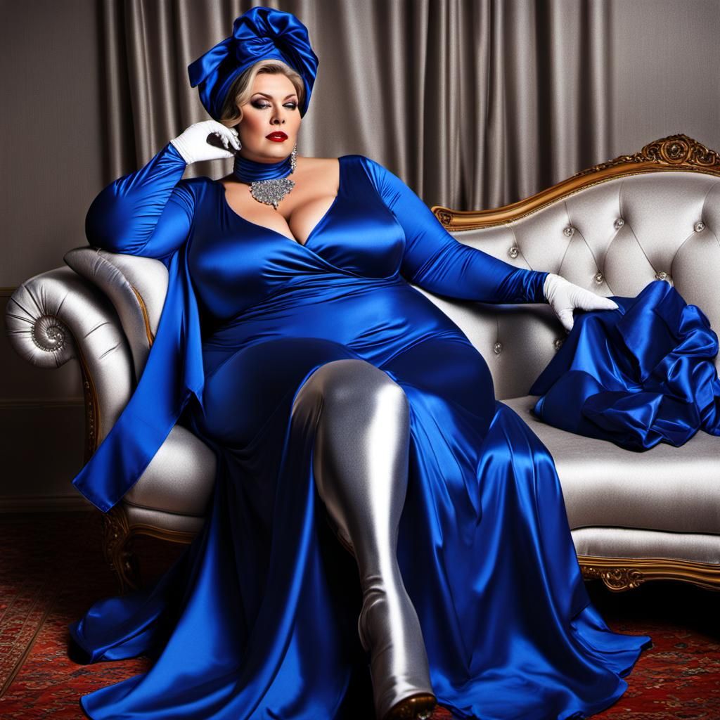 Realistic Modest Artistic Sissy Satin Flamboyant Statuesque Glamorous Big Beautiful Woman BBW