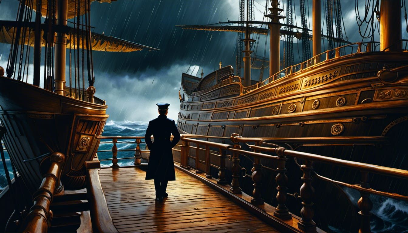 Corto Maltese in a Stormy Sea: Digital Matte Painting