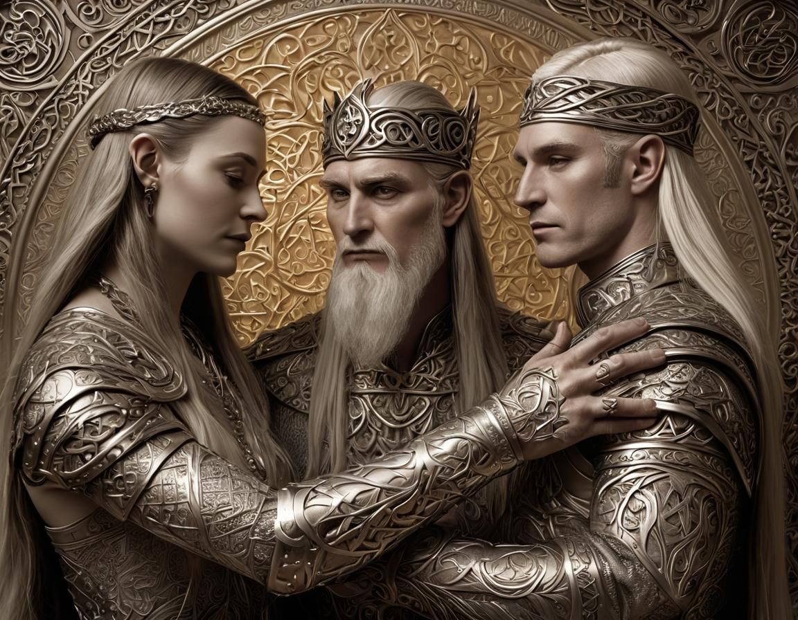 Dian Cecht Presents Silver Arm to Nuada
