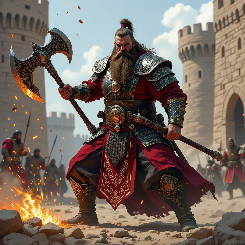 Ottoman Warrior Gimli with Battle Axe