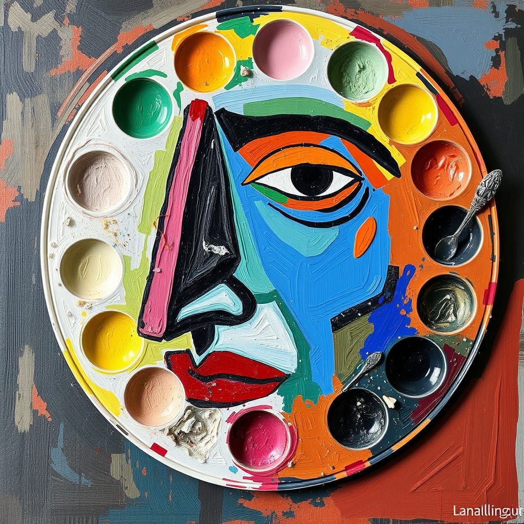 Picasso's Vibrant Oil Palette