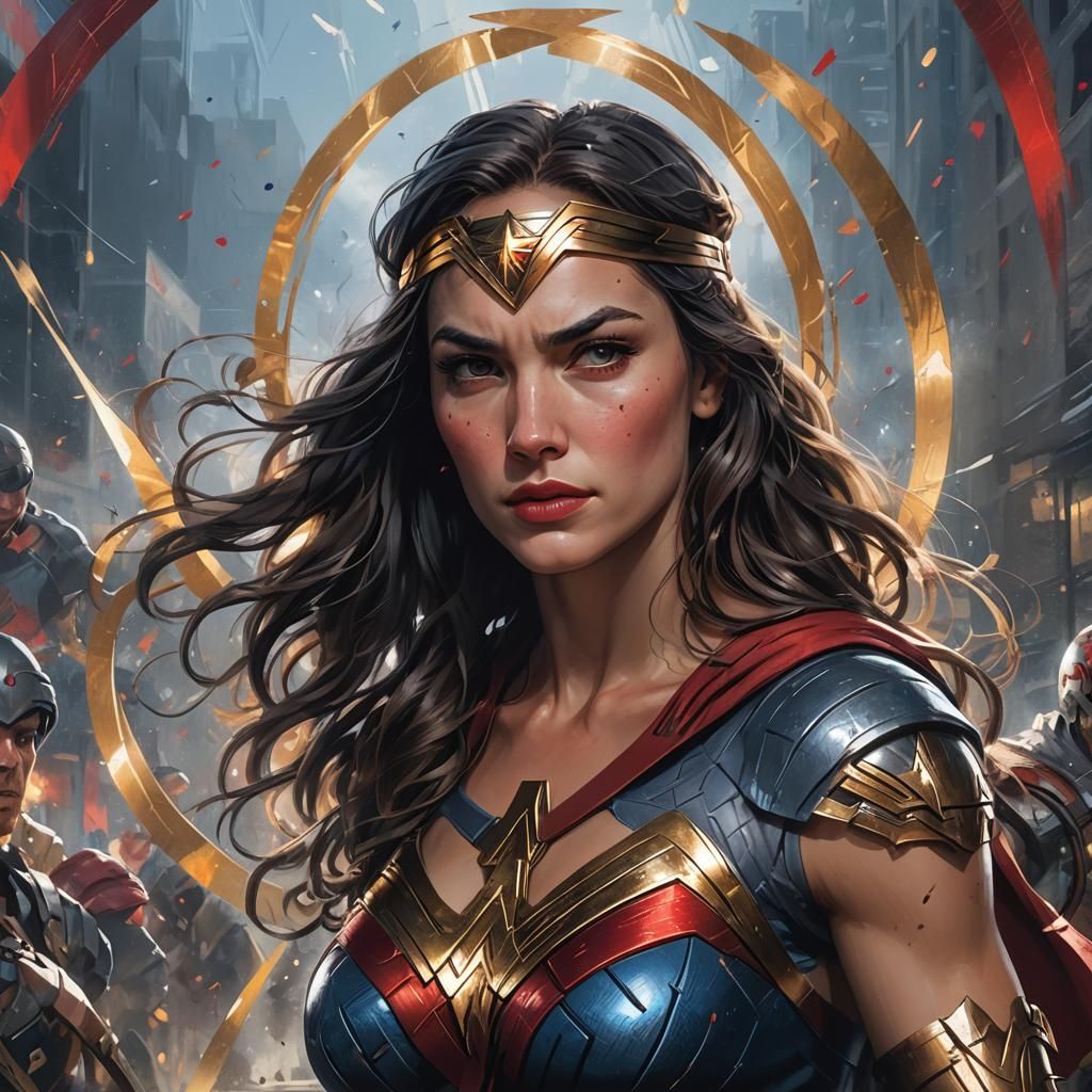 Wonder Woman in the NFL: Concept Art Portrait
