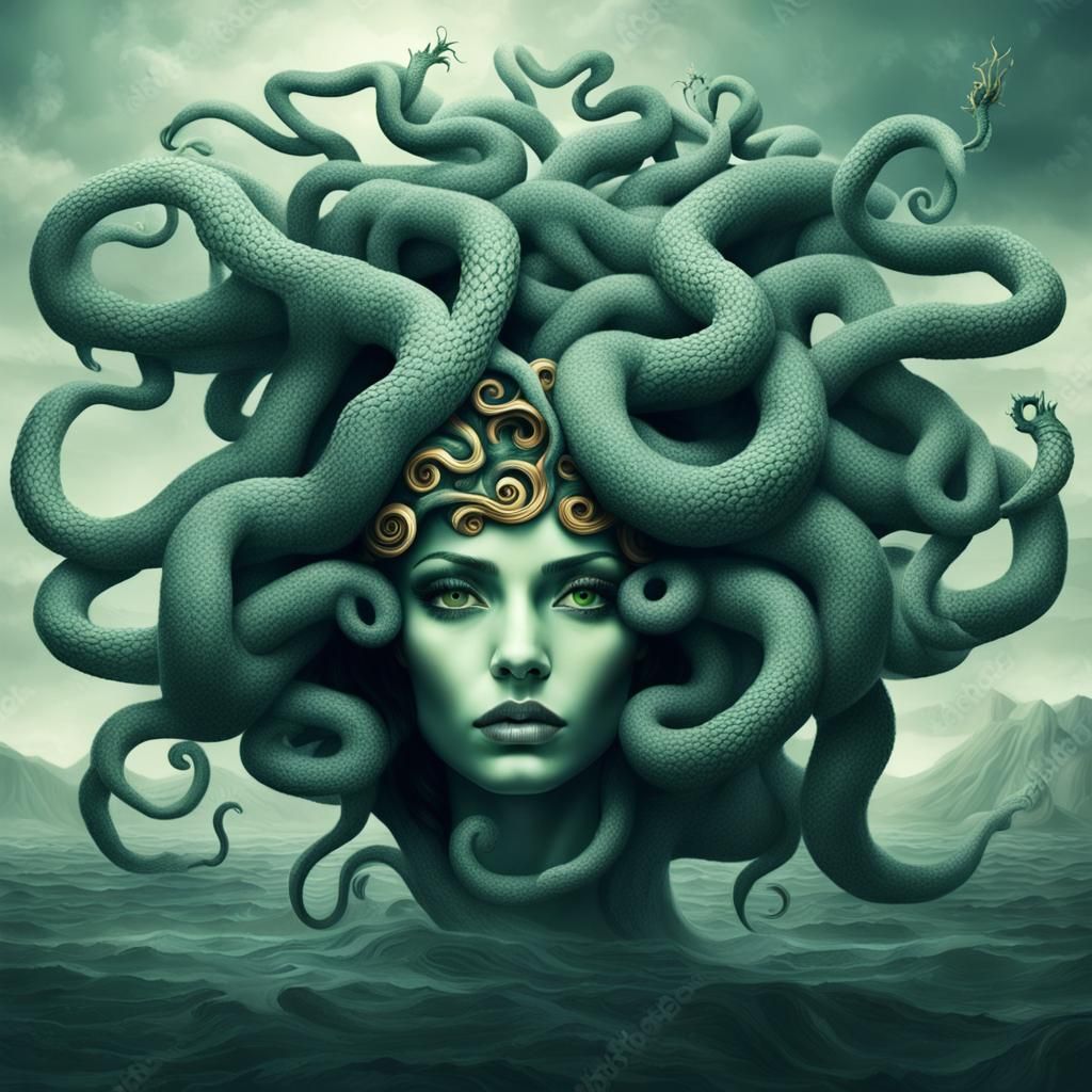 Surreal Medusa: Beauty and the Beast