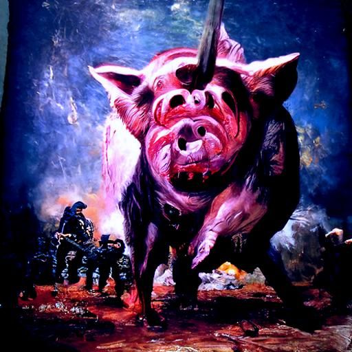 War Pigs in Oil Painting Style