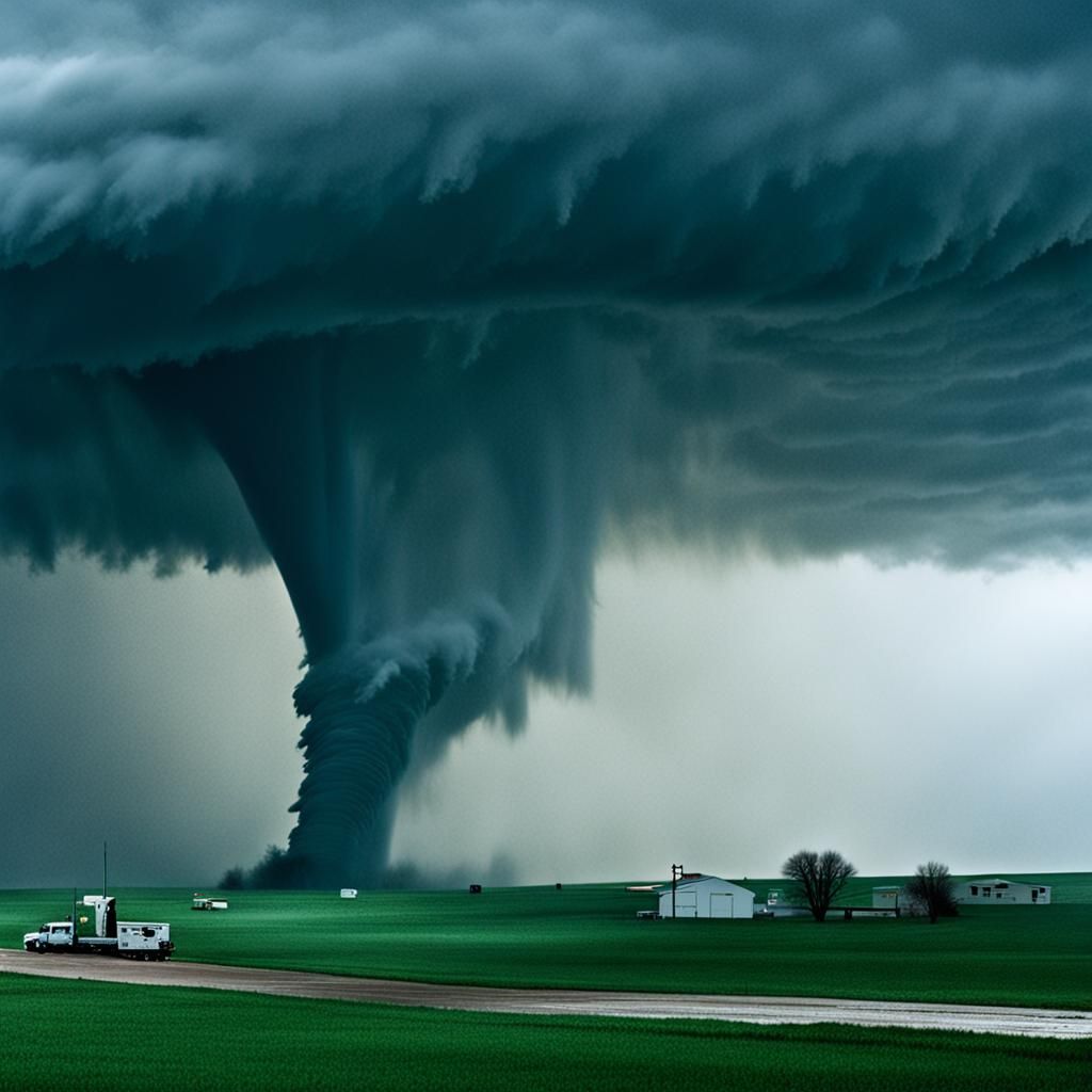Kansas Blizzard Merges with Tornado