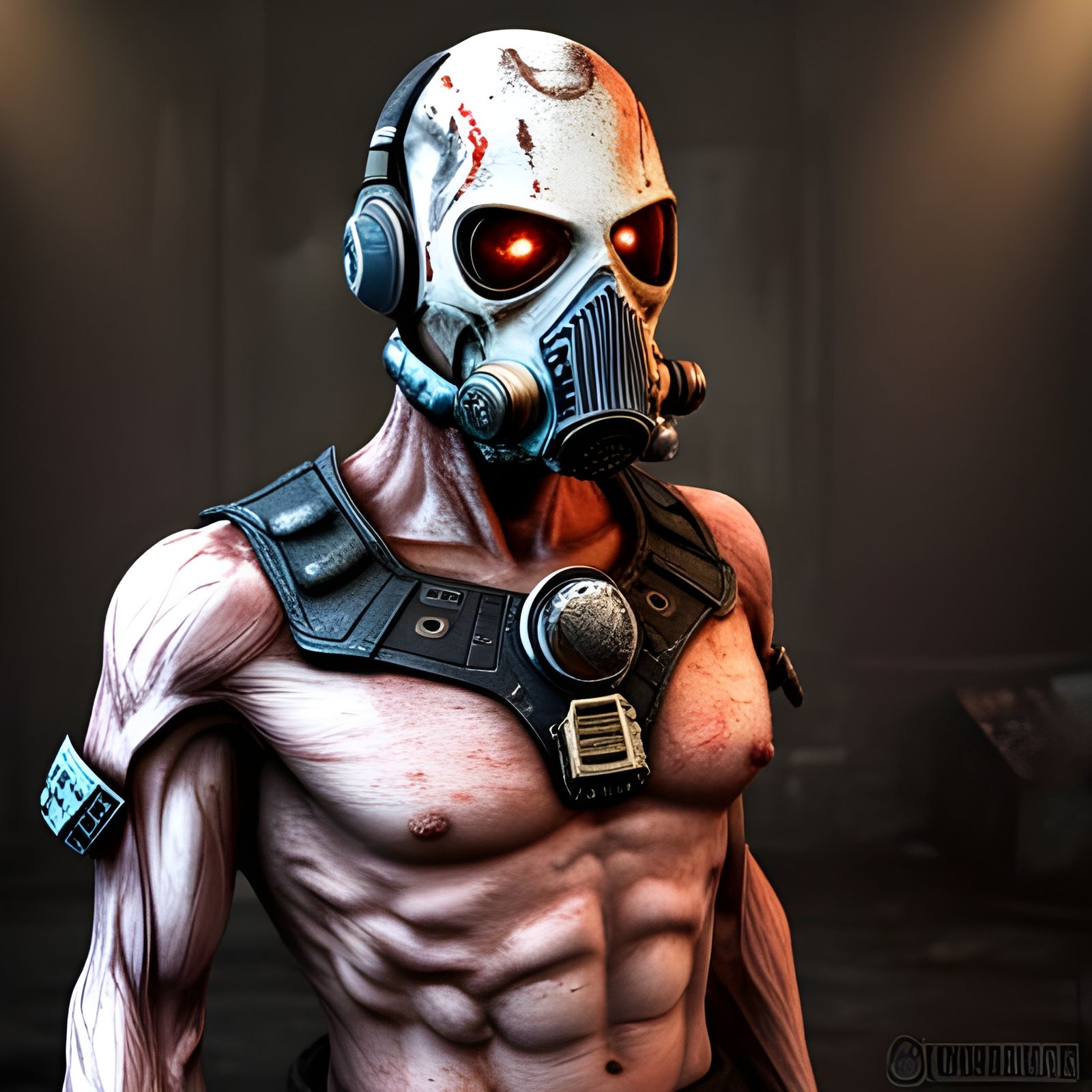 Psycho Krieg in Liminal Space, Biopunk Style