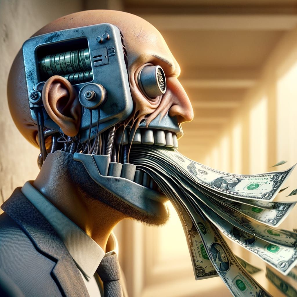Cash Machine Man: A Hyper-Realistic 4K Portrait