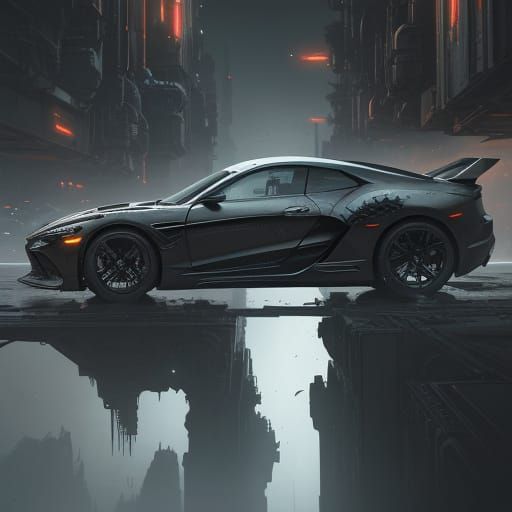 Luxury Vehicle in Futuristic Landscape, 8K Resolution, Cinem...