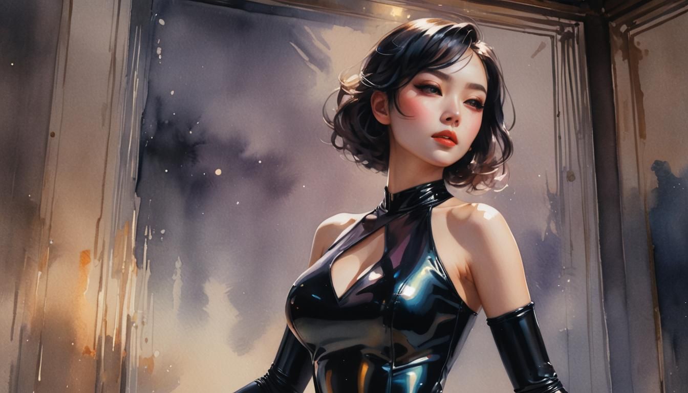 Glamour Portrait in Realistic Anime Style