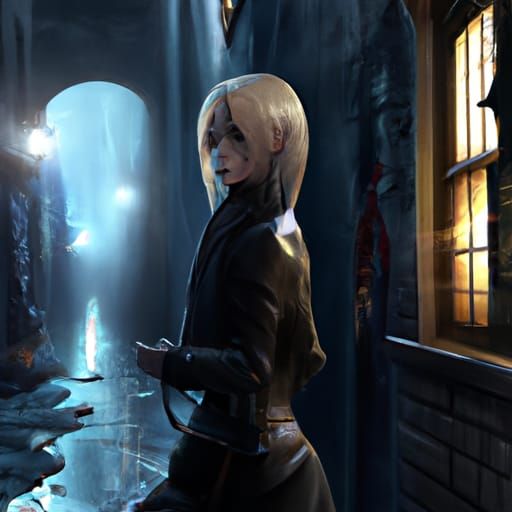 Vigilante in Dubai Alleyway: Hyperdetailed Digital Portrait