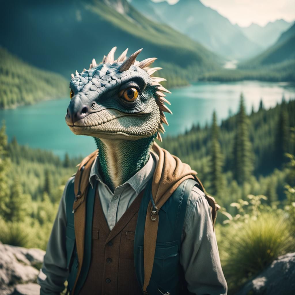 Adorable Hybrid Creature in Hipster Fashion