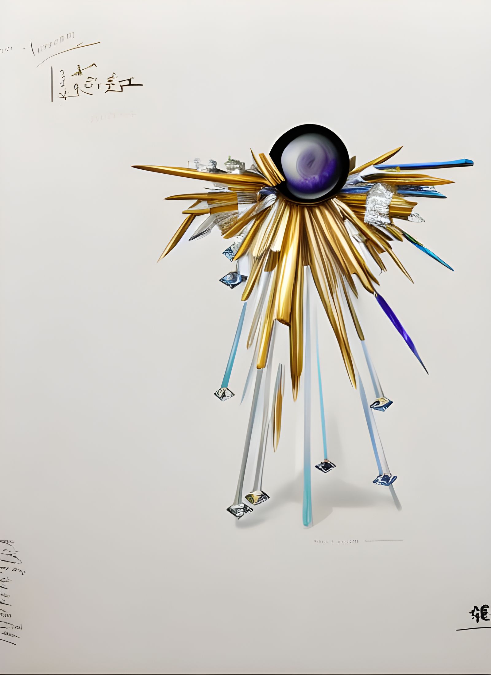 Hyperrealistic Iridescent Object D'Art Painting