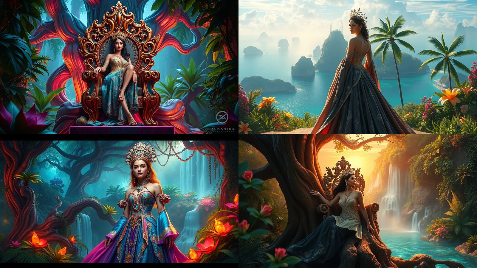 Jessica the "Isla Bonita" Queen: Detailed Matte Painting