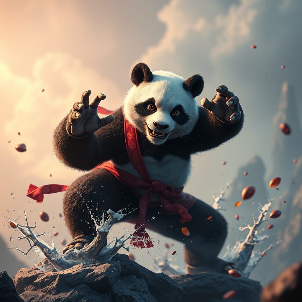 Fantastical Kung Fu Panda Concept Art in Unreal Engine 5