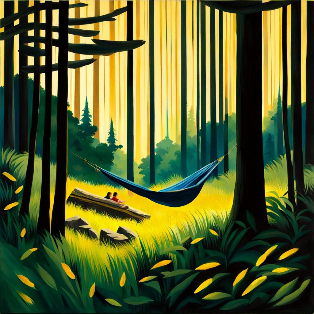 Magical Woodland Hideaway Painting