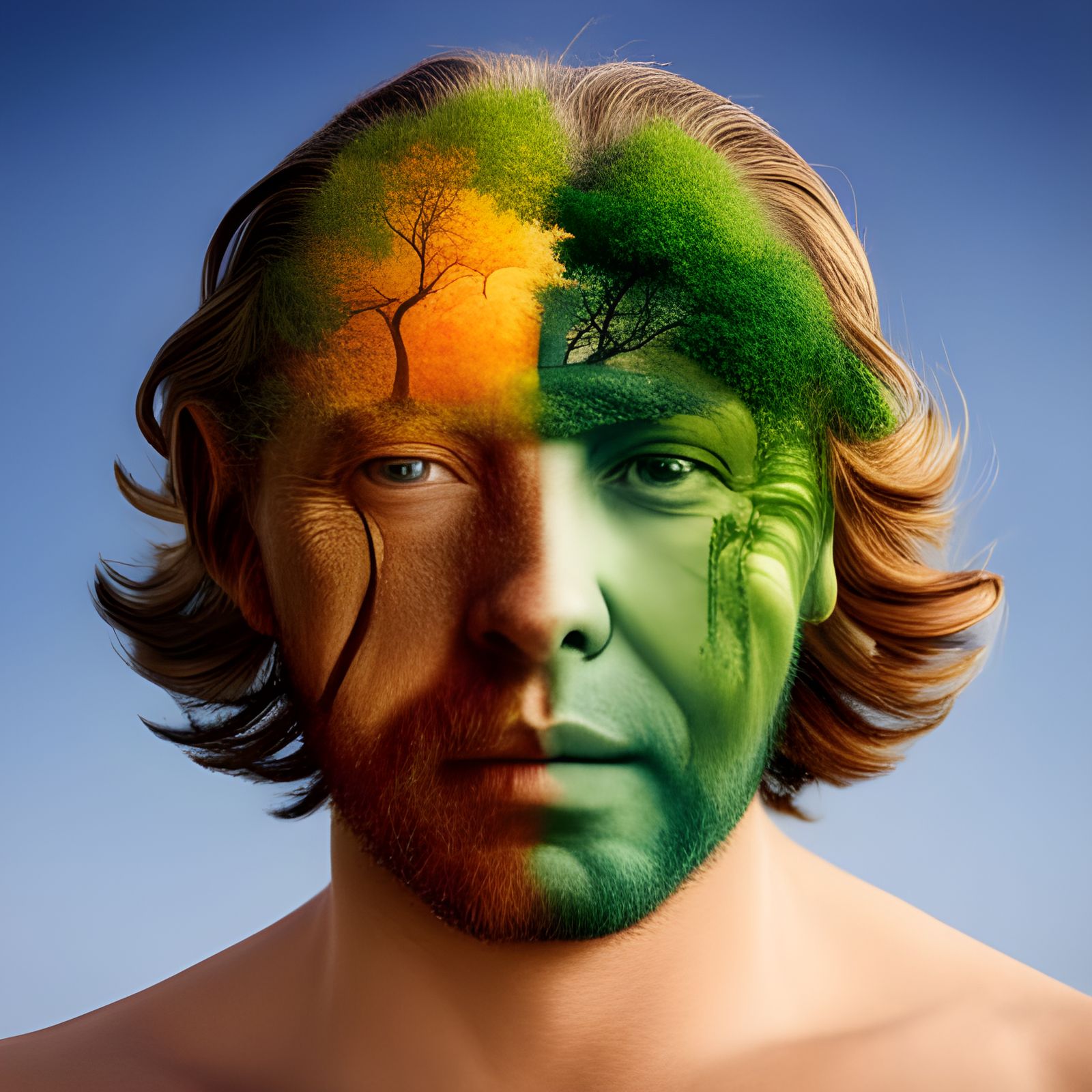 Optical Illusion: Faces Hidden in Colorful Nature