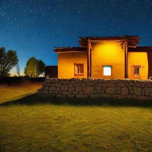 New Mexico native adobe house