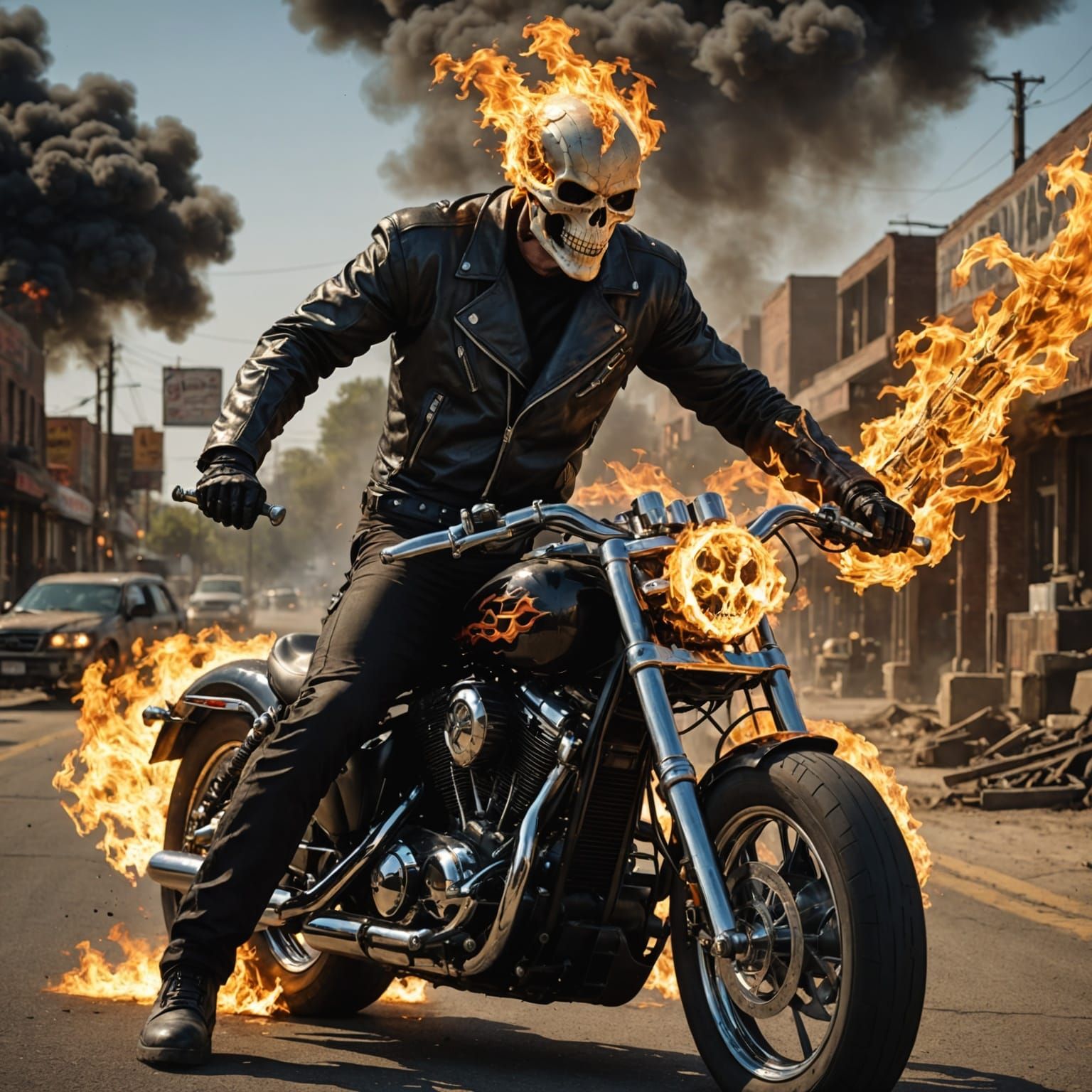 Ethereal Specter on a Fiery Steed