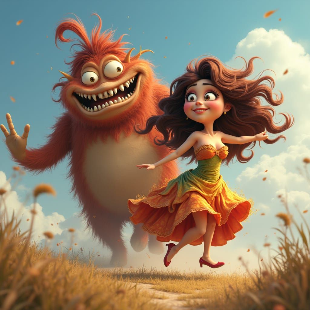 Sultry Siren Swept Away by Mischievous Monster in Whimsical ...