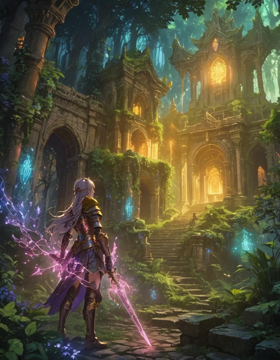 Magical Knight in Ancient Temple: Anime Key Visual